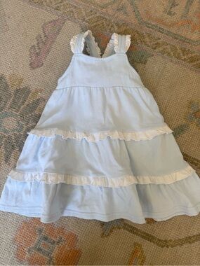 Classic Whimsy Light Blue Ruffle Tiered 2T Dress